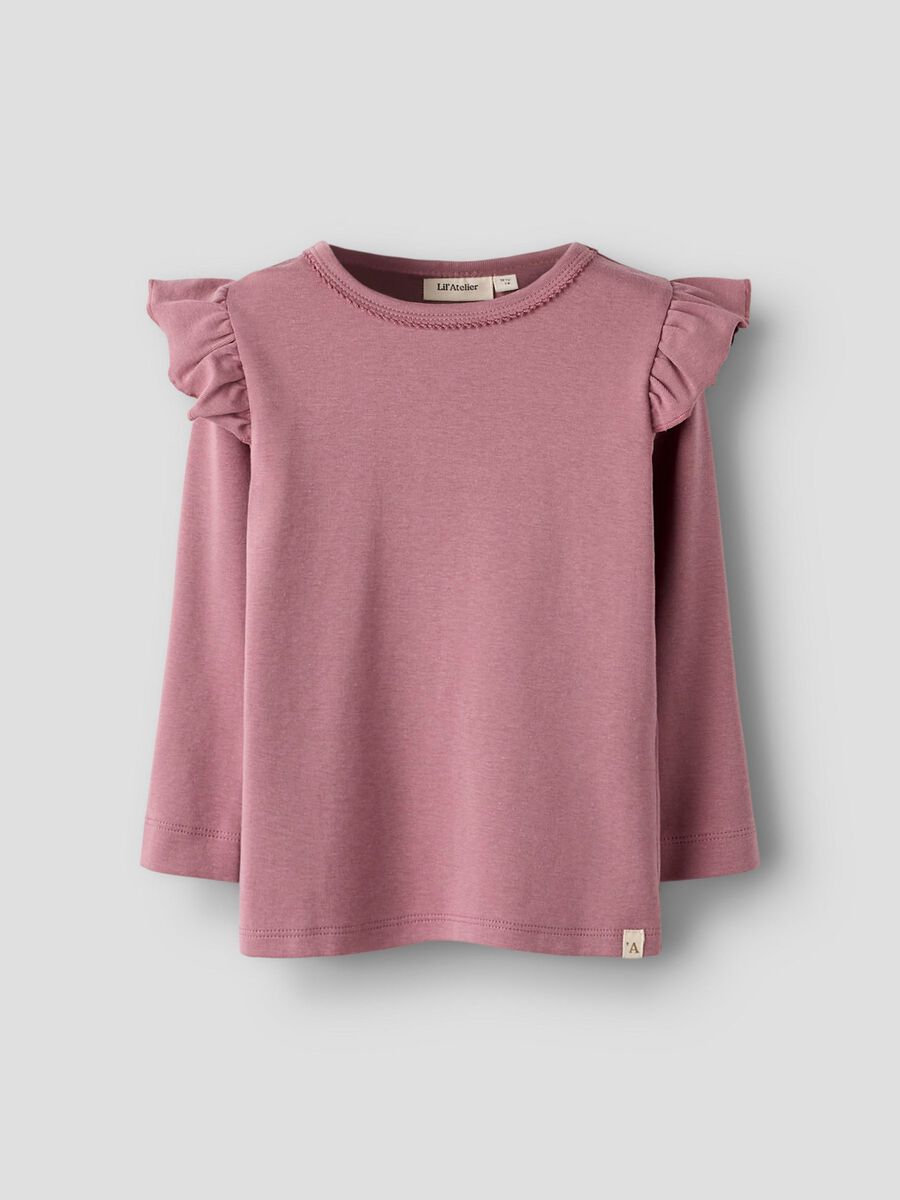 Product carousel image - SLIM FIT TOP MET LANGE MOUWEN, Nostalgia Rose | 2