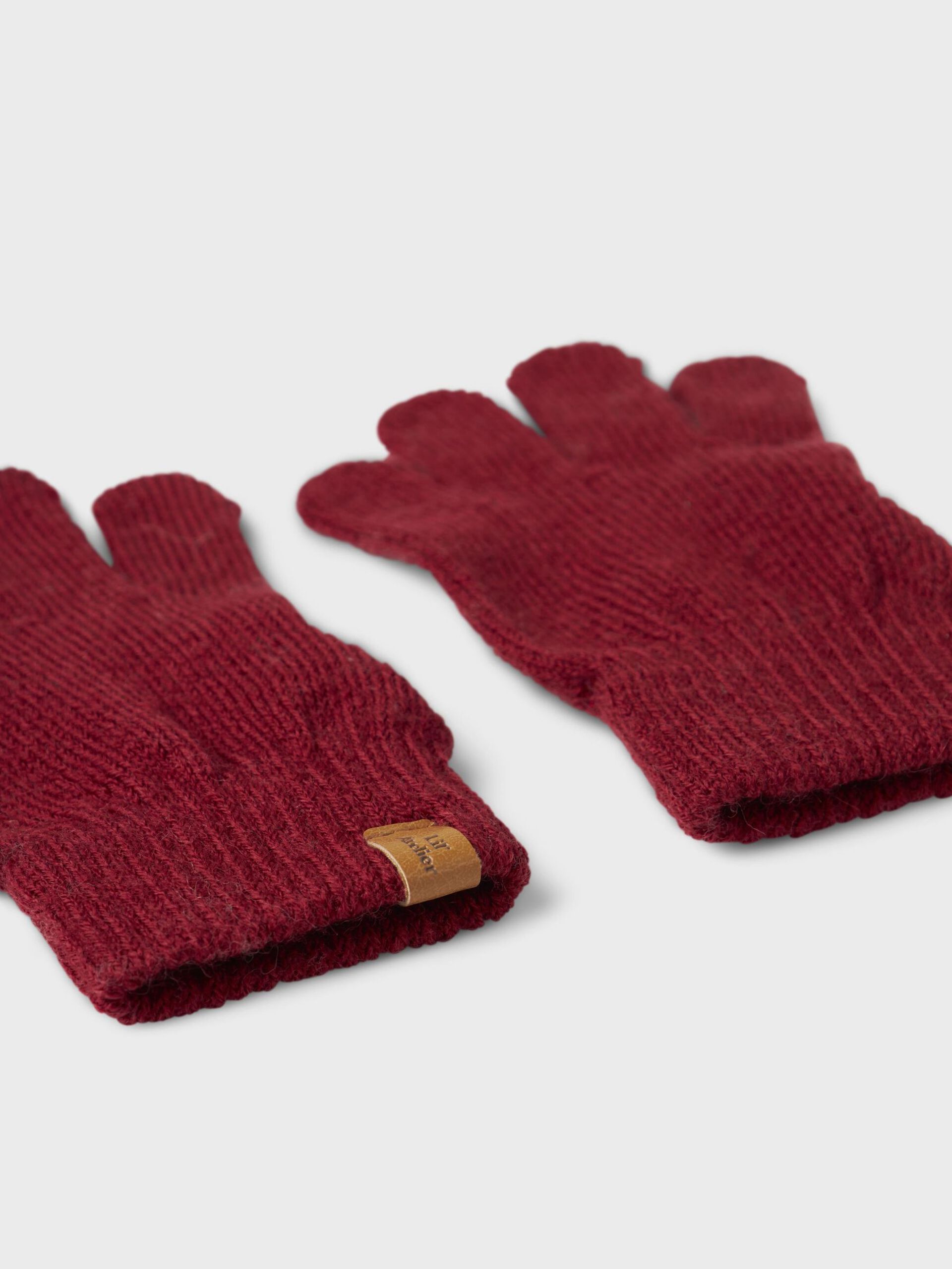 Carousel image - KNITTED GLOVES, Red Dahlia | 3