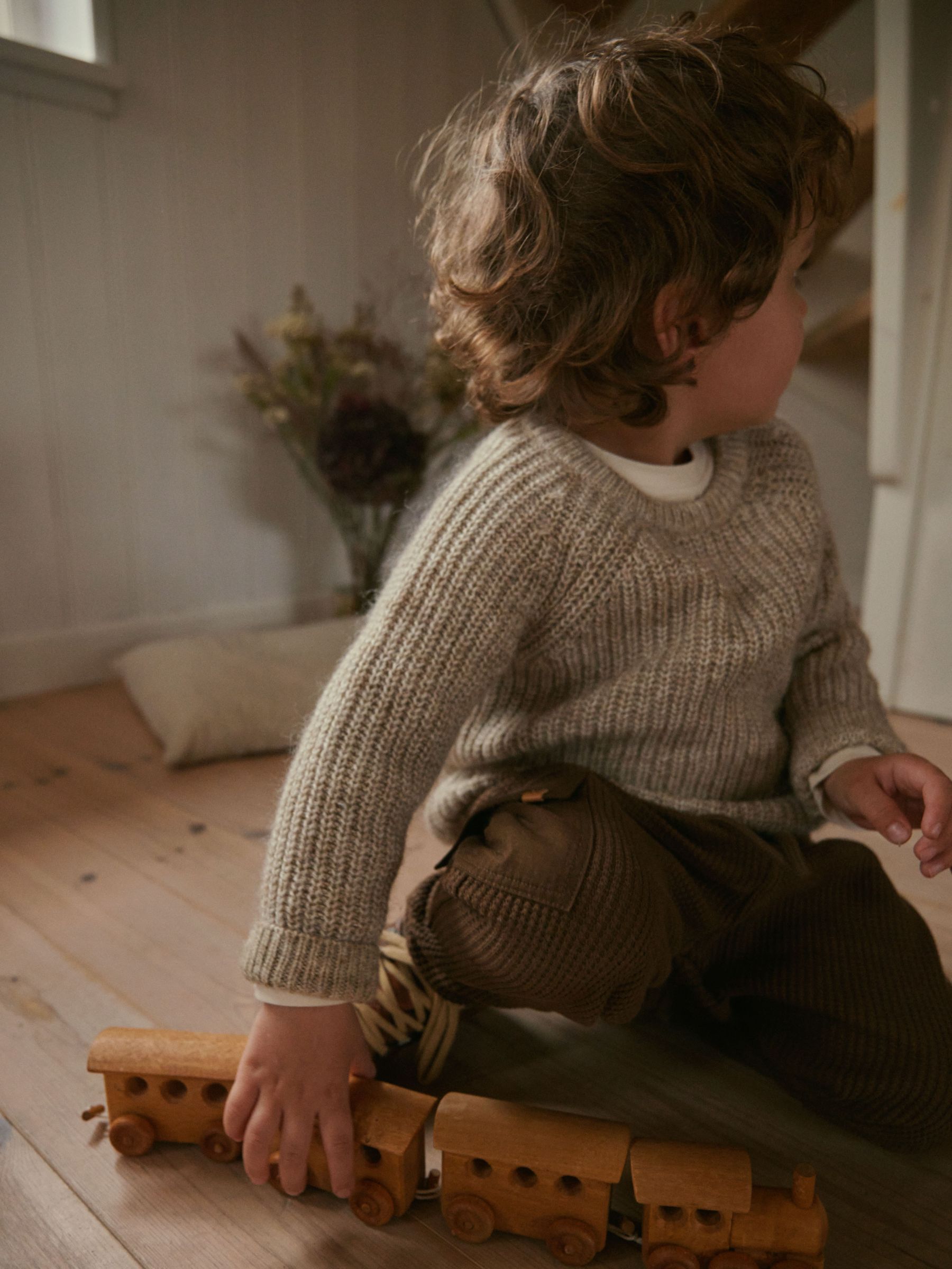 LOOSE FIT SWEATPANTS Toddler 92 128 Boy Brown Lil Atelier UK