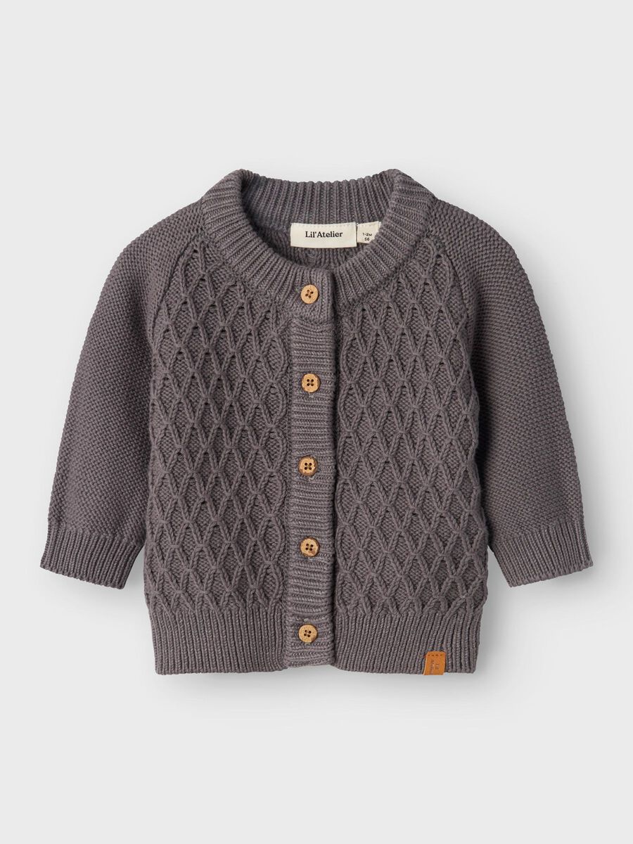 name it LANGÆRMET STRIKKET CARDIGAN, Pewter, highres - 13238696_Pewter_003.jpg