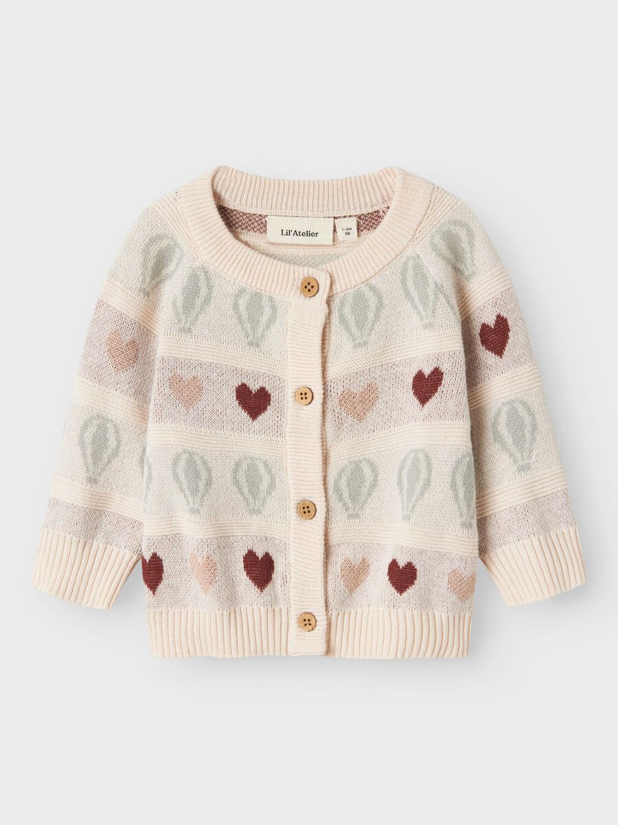 Product carousel image - À MANCHES LONGUES CARDIGAN EN MAILLE, Pastel Parchment | 1