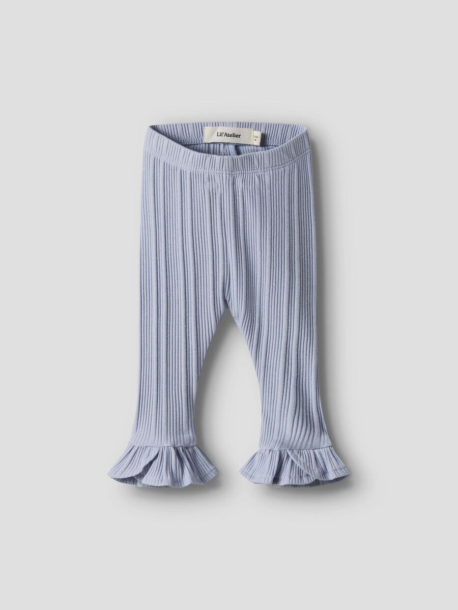 Product carousel image - EN MAILLE CÔTELÉE LEGGINGS, Zen Blue | 1