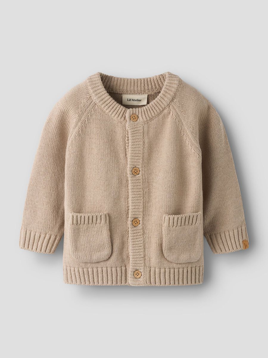 Product carousel image - KNITTED CARDIGAN, Oxford Tan | 1
