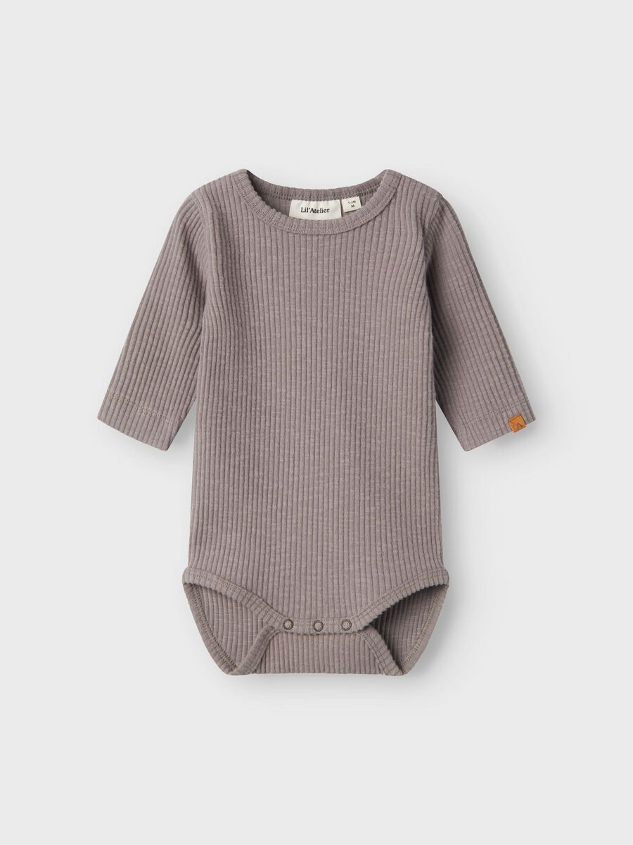Baby Long Sleeve Romper - Storm