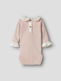 Product image thumbnail - LONG SLEEVED ROMPER, Peach Whip | 2