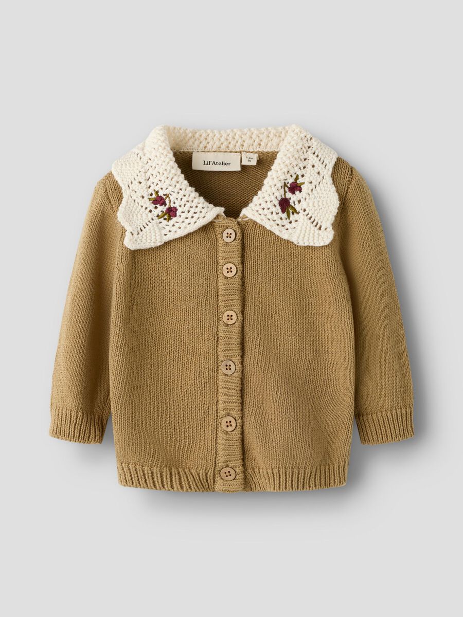 Strick strickjacke, colour: kelp, braune