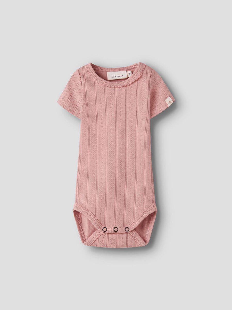 Product carousel image - ORGANIC COTTON ROMPER, Misty Rose | 1
