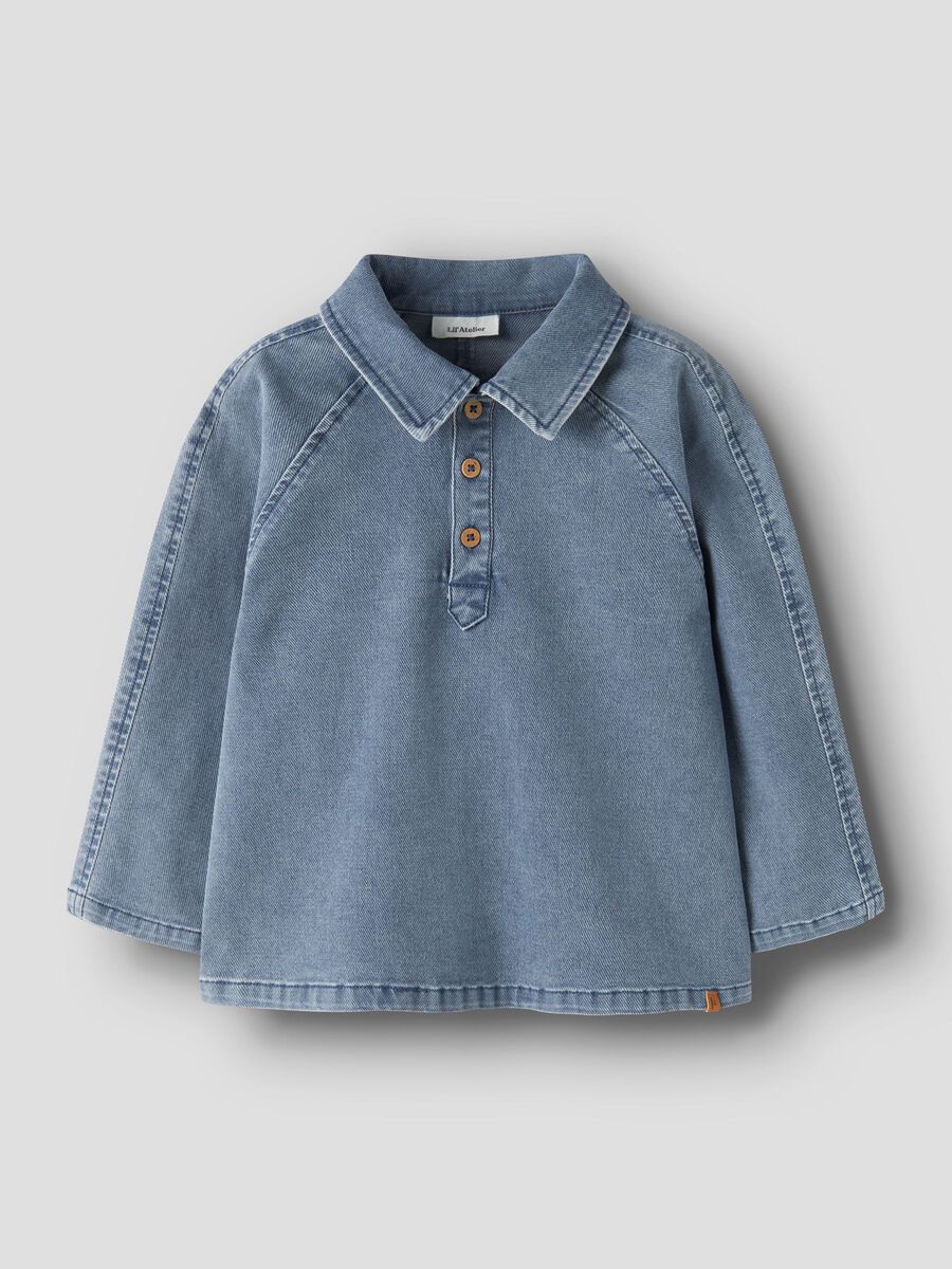 Product carousel image 1 OVERSIZED DENIM SHIRT, Medium Blue Denim