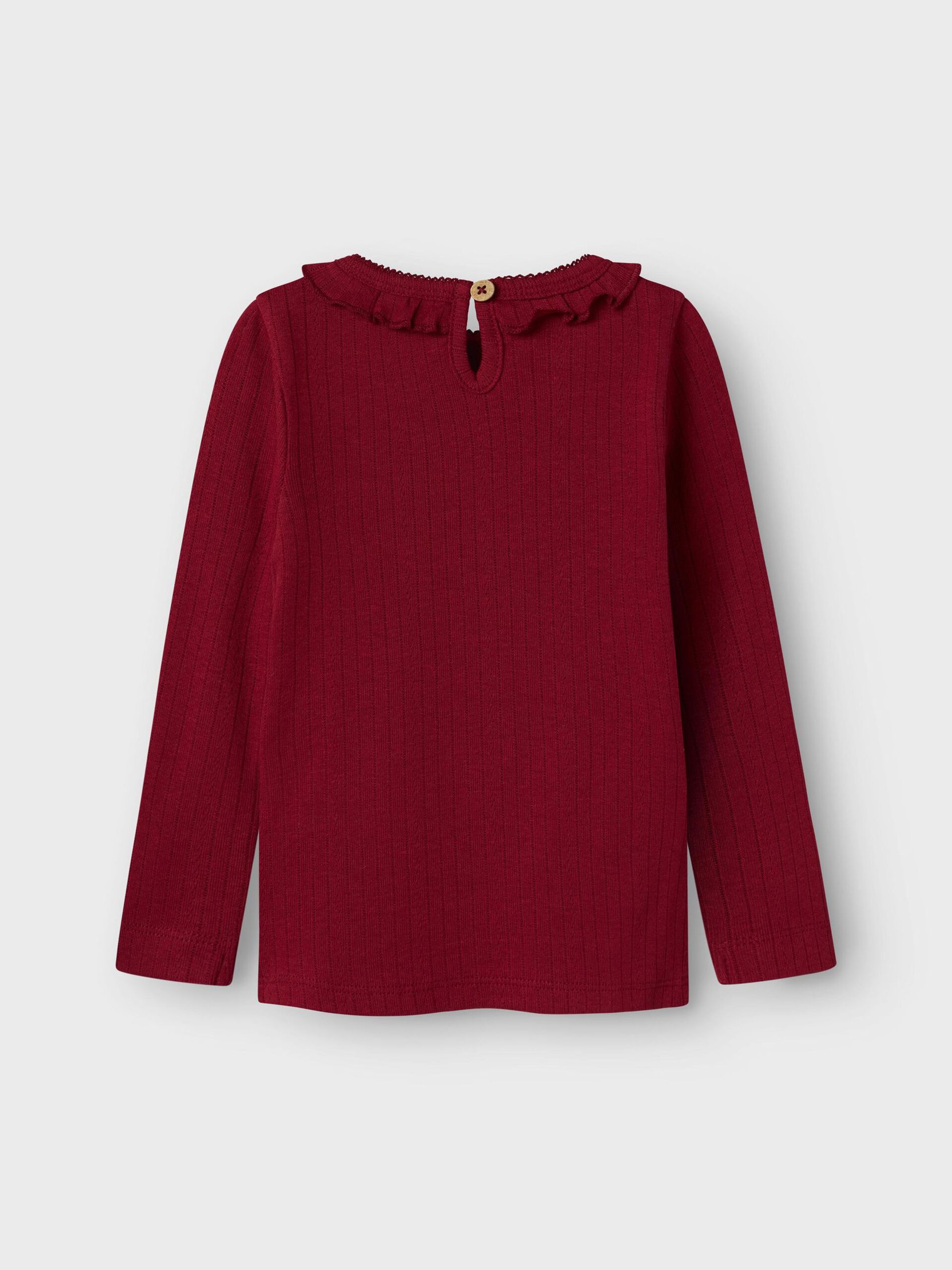 Carousel image - SMAL PASSFORM LÅNGÄRMAD TOPP, Red Dahlia | 2