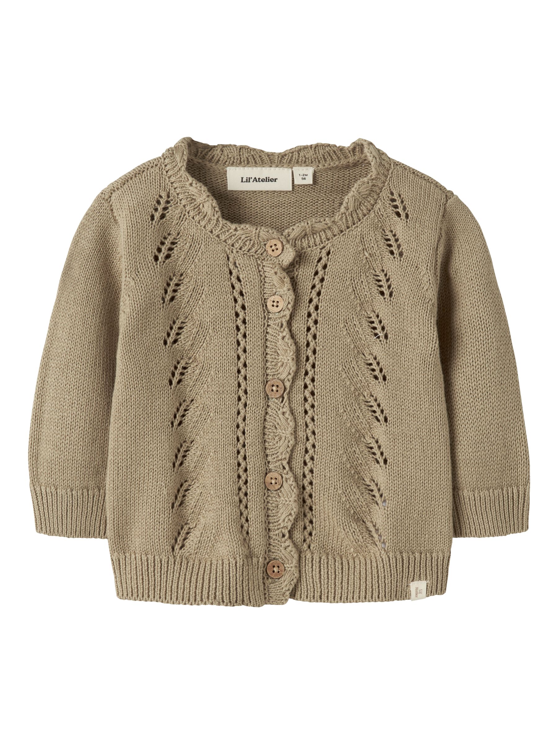 KNITTED CARDIGAN - Baby 56-86 | Girl | Grey | Lil' Atelier®