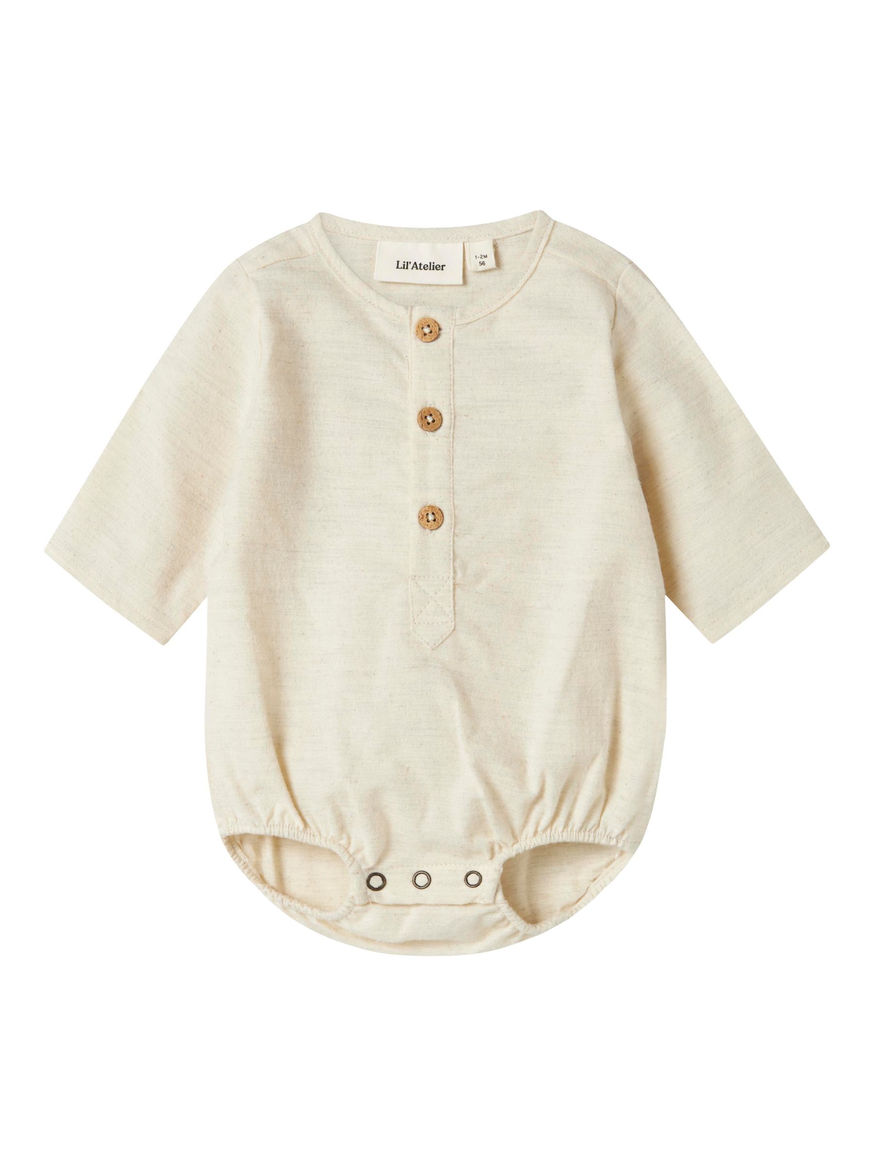 SHIRT ROMPER - Baby 56-86 | Boy | White | Lil' Atelier®