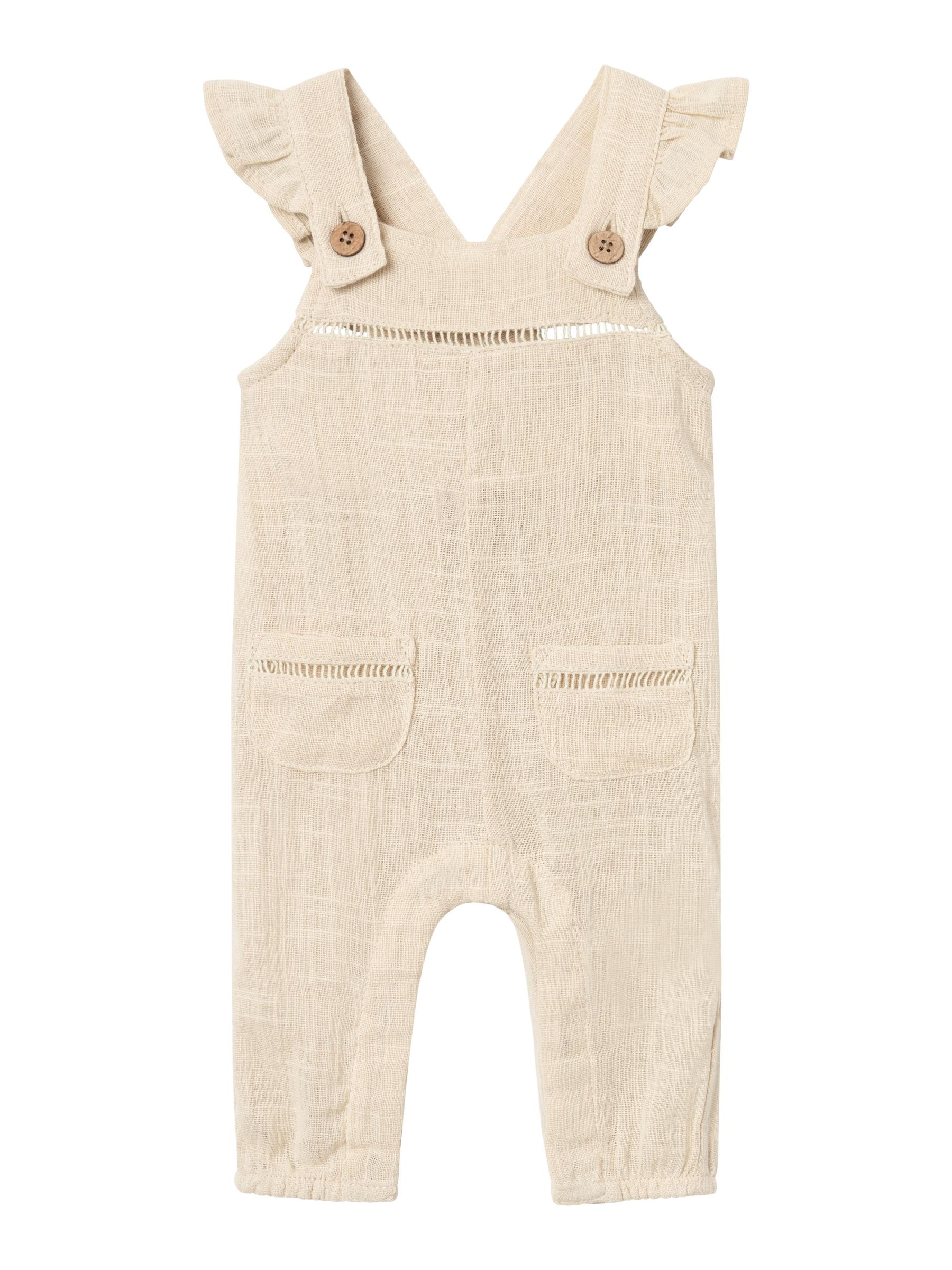 LOOSE FIT OVERALLS Baby 56-86 Girl White Lil' Atelier® France
