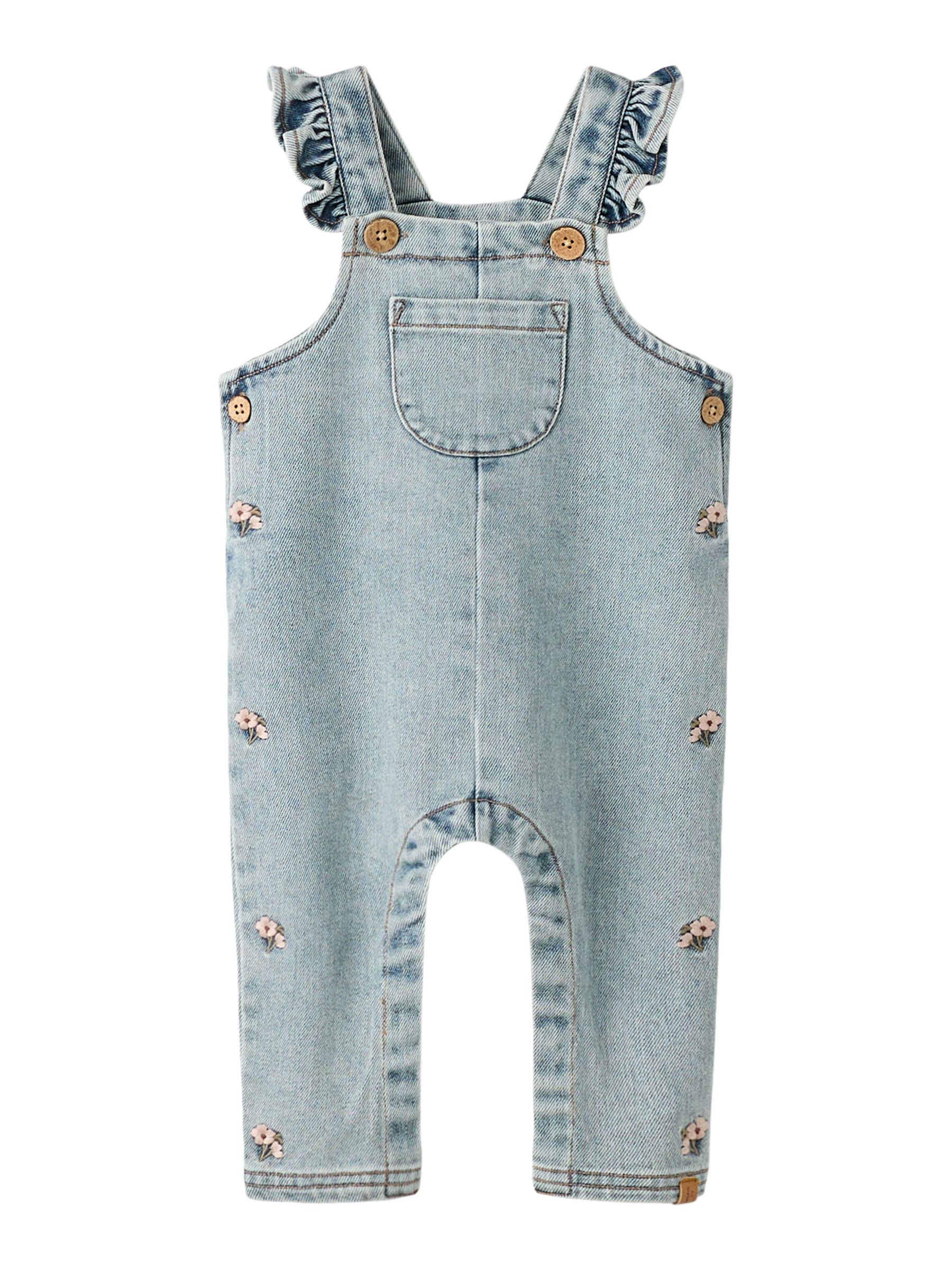 Italian Baby Salopettes, Pale Pistachio Green Mini-Check main image 1